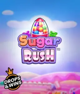 Experience the colorful world of Sugar Rush by Pragmatic Play, with a vibrant candy dispenser on a fantastic candyland background. This graphic portrays the playfulness of the slot, highlighted with bright candies and enticing typography. Perfect for players seeking a sweet adventure, delivering a delightful gaming experience. 