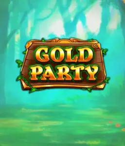 Step into the magical forest of Gold Party slot by Pragmatic Play, featuring a beautifully designed wooden sign adorned with golden letters. The backdrop of misty green forest adding a touch of enchantment to the game's theme. Perfect for fans of nature-themed slots, offering a whimsical escape. 